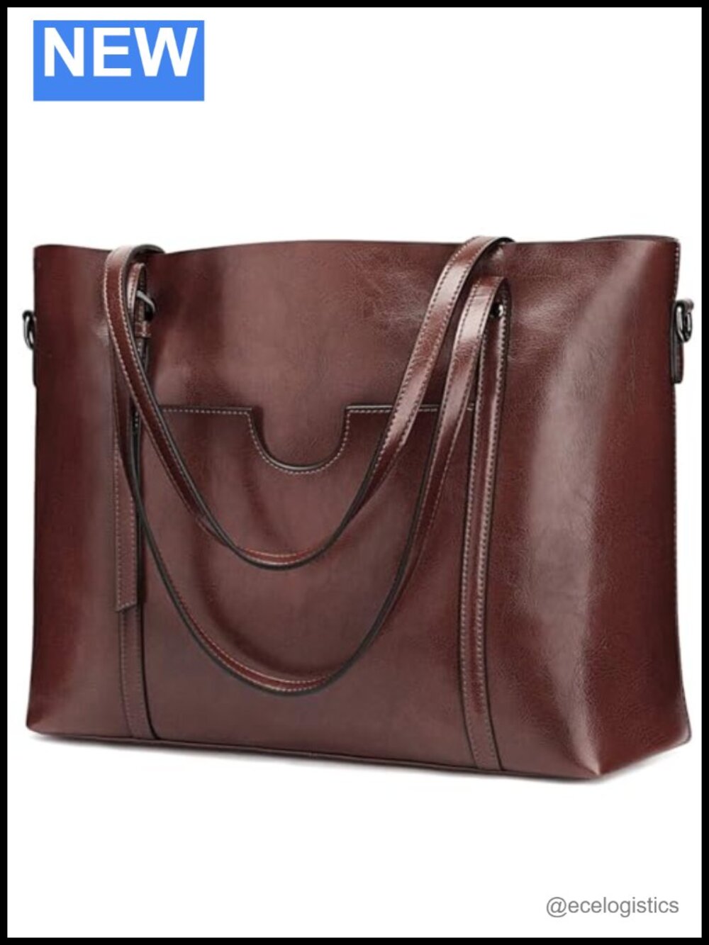 Genuine Leather Tote Satchel Work Bag Top Handle Shoulder Crossbody